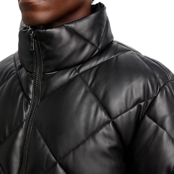 Hugo Boss Men's Long Sleeve HUGO Borin Zip Front Quilted Puffer Jacket Black XL - Picture 2 of 8